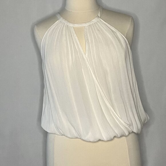 INC International Concepts® Halter-Inspired White Surplice Top - Size X-Large - Picture 1 of 5